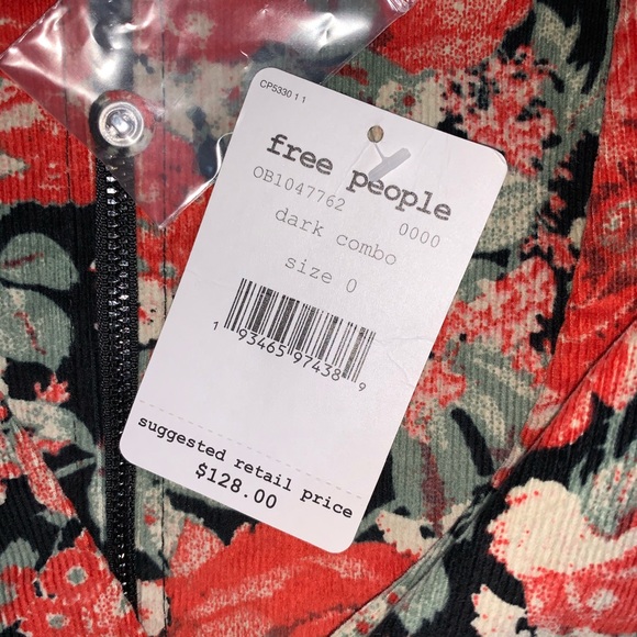 Free People Kapowski Mini Floral Rose Dress Size 0 - Picture 11 of 15